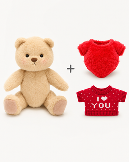 Brown Bear + 2 outfits