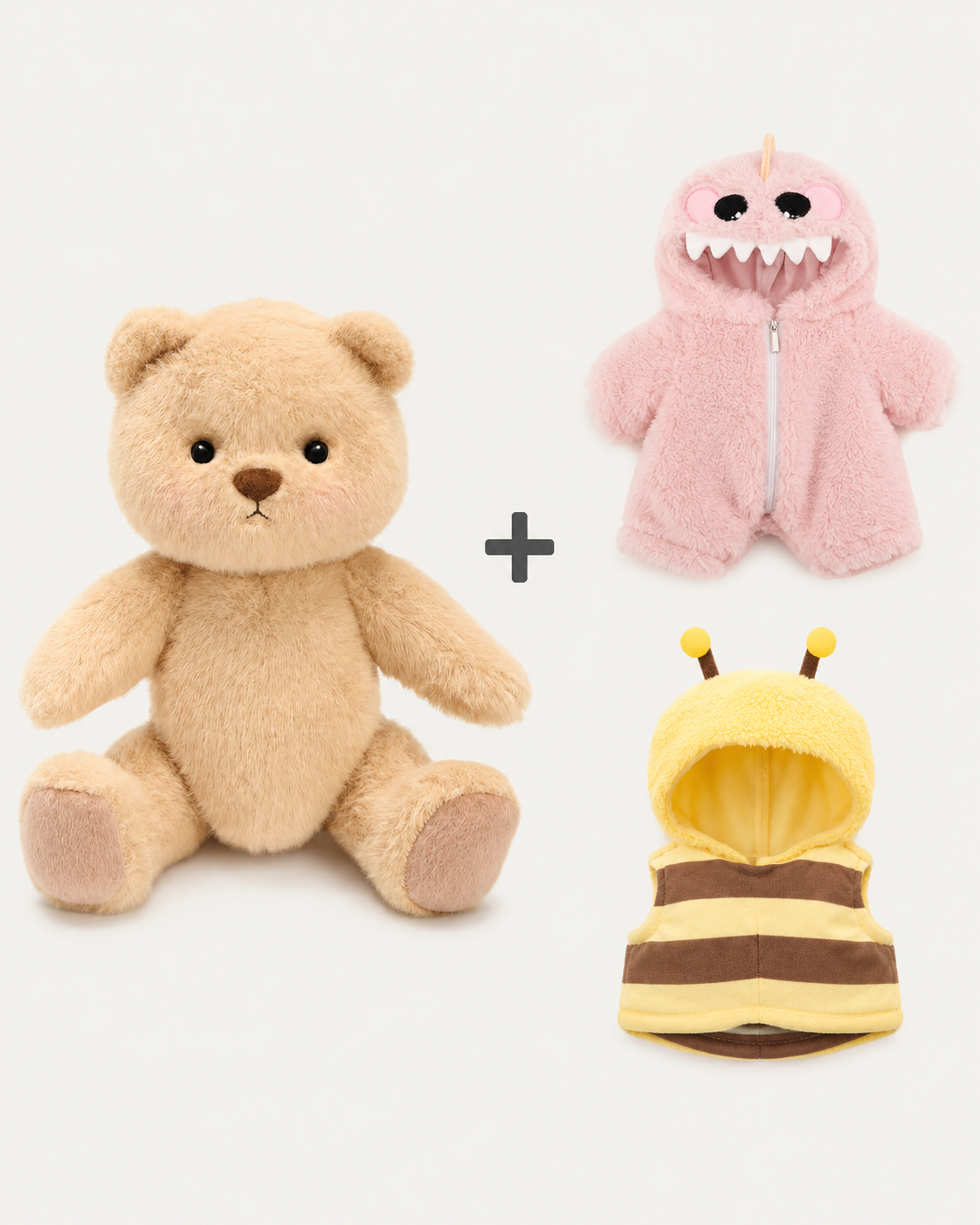 Getahug Bear + 2 Outfit | Dino Rosa & Abelha